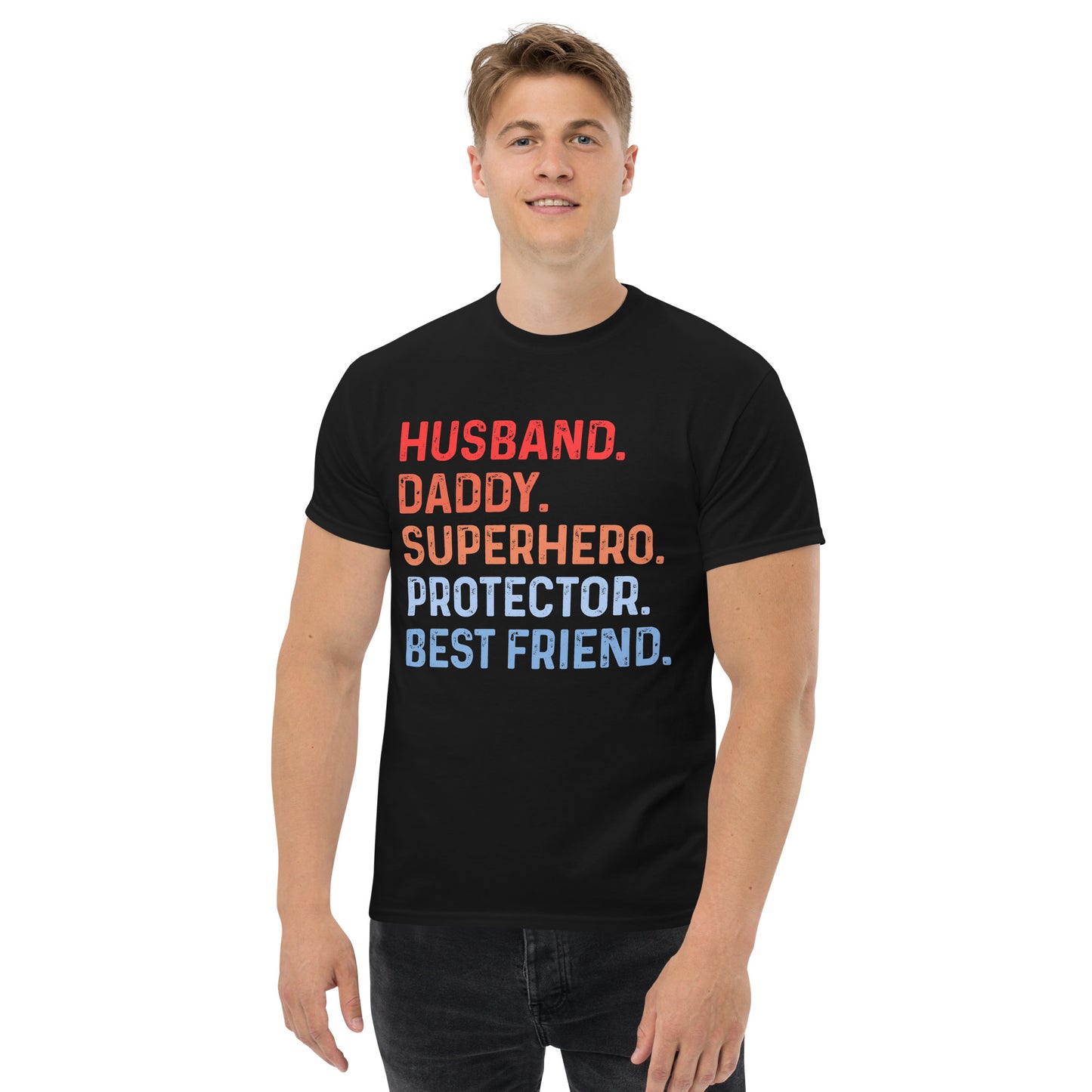 Husband Daddy Superhero Protector Best Friend Men's Classic Tee