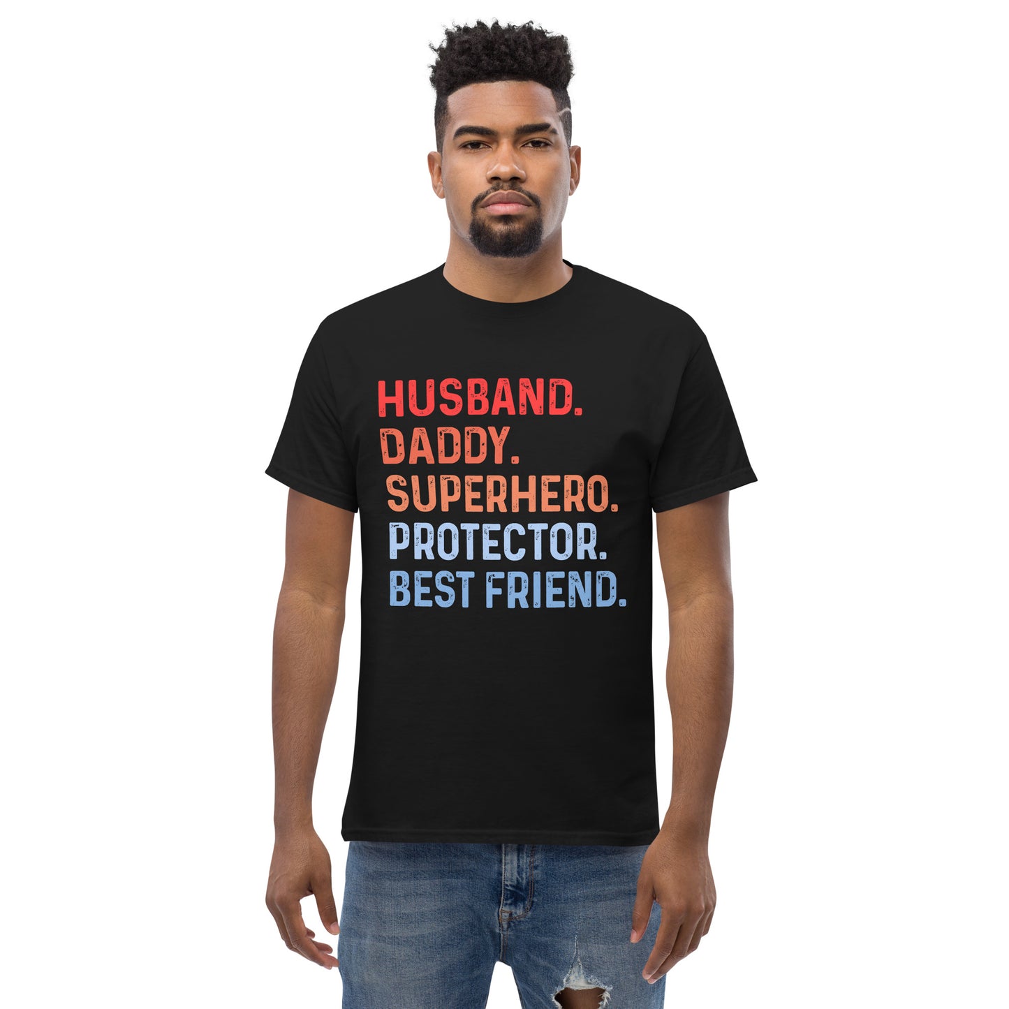 Husband Daddy Superhero Protector Best Friend Men's Classic Tee
