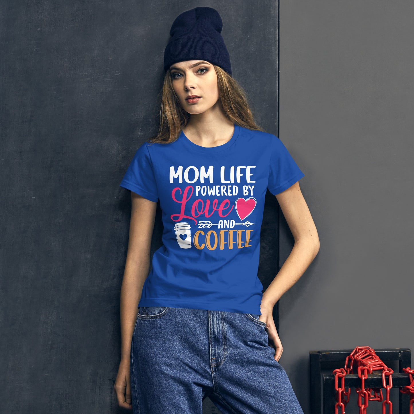 Mom Life Powered By Love & Coffee Women's short sleeve t-shirt