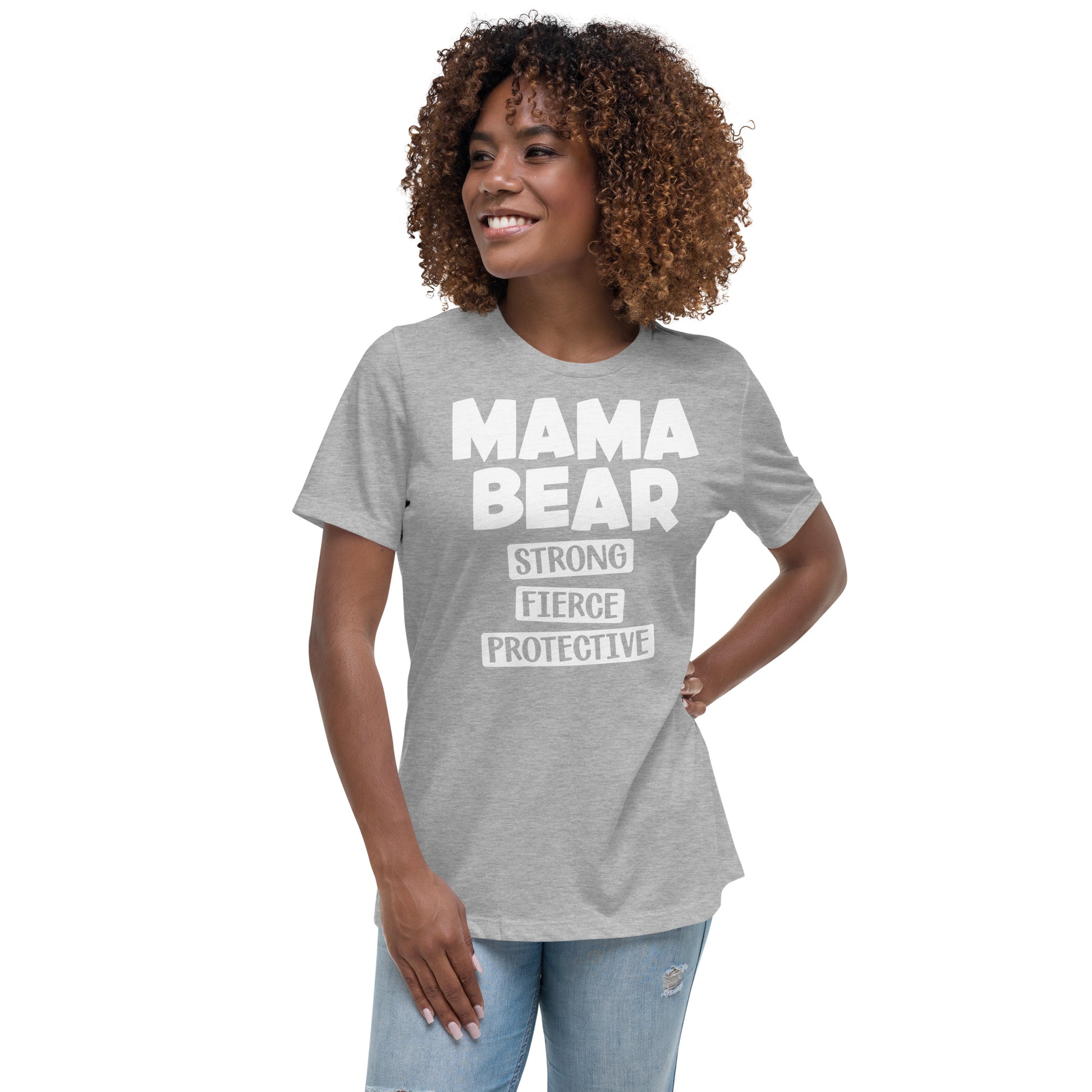 Don't Mess with Mama Bear Tee, Athletic Heather / L